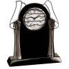 [T307] 8.25" Black/Silver Piano Finish Clock Thumbnail