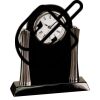 [T307] 8.25" Black/Silver Piano Finish Clock Thumbnail