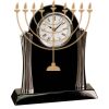 [T307] 8.25" Black/Silver Piano Finish Clock Thumbnail