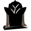 [T307] 8.25" Black/Silver Piano Finish Clock Thumbnail