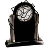 [T307] 8.25" Black/Silver Piano Finish Clock Thumbnail