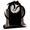 [T307] 8.25" Black/Silver Piano Finish Clock Thumbnail
