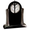 [T307] 8.25" Black/Silver Piano Finish Clock Thumbnail