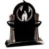 [T307] 8.25" Black/Silver Piano Finish Clock Thumbnail