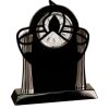 [T307] 8.25" Black/Silver Piano Finish Clock Thumbnail