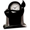 [T307] 8.25" Black/Silver Piano Finish Clock Thumbnail