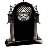 [T307] 8.25" Black/Silver Piano Finish Clock Thumbnail