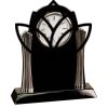 [T307] 8.25" Black/Silver Piano Finish Clock Thumbnail
