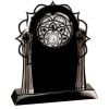 [T307] 8.25" Black/Silver Piano Finish Clock Thumbnail