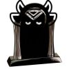 [T307] 8.25" Black/Silver Piano Finish Clock Thumbnail