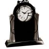 [T307] 8.25" Black/Silver Piano Finish Clock Thumbnail
