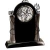 [T307] 8.25" Black/Silver Piano Finish Clock Thumbnail