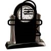 [T307] 8.25" Black/Silver Piano Finish Clock Thumbnail