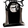 [T307] 8.25" Black/Silver Piano Finish Clock Thumbnail
