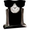 [T307] 8.25" Black/Silver Piano Finish Clock Thumbnail