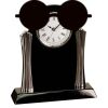 [T307] 8.25" Black/Silver Piano Finish Clock Thumbnail