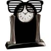 [T307] 8.25" Black/Silver Piano Finish Clock Thumbnail