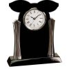 [T307] 8.25" Black/Silver Piano Finish Clock Thumbnail