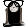 [T307] 8.25" Black/Silver Piano Finish Clock Thumbnail