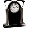 [T307] 8.25" Black/Silver Piano Finish Clock Thumbnail