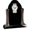 [T307] 8.25" Black/Silver Piano Finish Clock Thumbnail