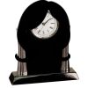 [T307] 8.25" Black/Silver Piano Finish Clock Thumbnail