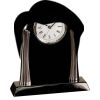 [T307] 8.25" Black/Silver Piano Finish Clock Thumbnail