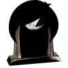 [T307] 8.25" Black/Silver Piano Finish Clock Thumbnail
