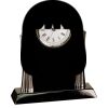 [T307] 8.25" Black/Silver Piano Finish Clock Thumbnail
