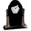[T307] 8.25" Black/Silver Piano Finish Clock Thumbnail