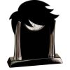 [T307] 8.25" Black/Silver Piano Finish Clock Thumbnail