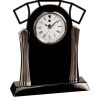 [T307] 8.25" Black/Silver Piano Finish Clock Thumbnail