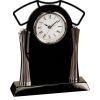 [T307] 8.25" Black/Silver Piano Finish Clock Thumbnail