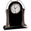 [T307] 8.25" Black/Silver Piano Finish Clock Thumbnail