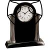 [T307] 8.25" Black/Silver Piano Finish Clock Thumbnail