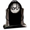 [T307] 8.25" Black/Silver Piano Finish Clock Thumbnail