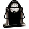 [T307] 8.25" Black/Silver Piano Finish Clock Thumbnail