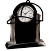 [T307] 8.25" Black/Silver Piano Finish Clock Thumbnail