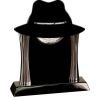 [T307] 8.25" Black/Silver Piano Finish Clock Thumbnail