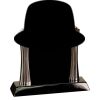 [T307] 8.25" Black/Silver Piano Finish Clock Thumbnail