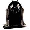 [T307] 8.25" Black/Silver Piano Finish Clock Thumbnail