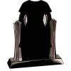 [T307] 8.25" Black/Silver Piano Finish Clock Thumbnail