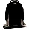 [T307] 8.25" Black/Silver Piano Finish Clock Thumbnail