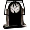 [T307] 8.25" Black/Silver Piano Finish Clock Thumbnail