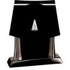 [T307] 8.25" Black/Silver Piano Finish Clock Thumbnail
