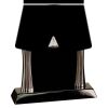 [T307] 8.25" Black/Silver Piano Finish Clock Thumbnail