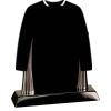 [T307] 8.25" Black/Silver Piano Finish Clock Thumbnail