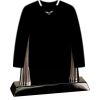 [T307] 8.25" Black/Silver Piano Finish Clock Thumbnail