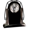 [T307] 8.25" Black/Silver Piano Finish Clock Thumbnail