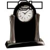 [T307] 8.25" Black/Silver Piano Finish Clock Thumbnail